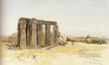 Edward Lear Painting - The ramessum Thebes Edward Lear